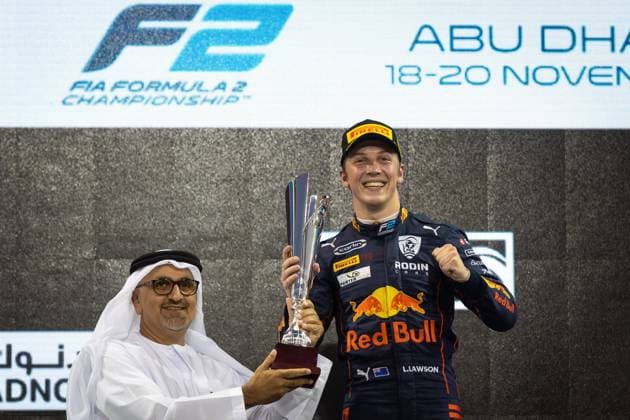 LAWSON Liam (nzl), Carlin, Dallara F2, portrait during the 14th round of the 2022 FIA Formula 2 Championship, from November 18 to 20, 2022 on the pas Marina Circuit, in Yas Island, Abu Dhabi - AUTO - FORMULA 2 2022 - ABU DHABI DPPI Panoramic  ABU_GP_SR-6569