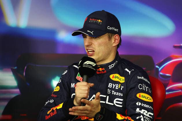 VERSTAPPEN Max (ned), Red Bull Racing RB18, portrait, press conference, PK, Pressekonferenz during the Formula 1 Etihad Airways Abu Dhabi Grand Prix 2022, 22nd round of the 2022 FIA Formula One World Championship, WM, Weltmeisterschaft from November 18 to 20, 2022 on the Yas Marina Circuit, in Yas Island, Abu Dhabi - F1 - ABU DHABI GRAND PRIX 2022 DPPI Panoramic GP2222_152236177A8534
