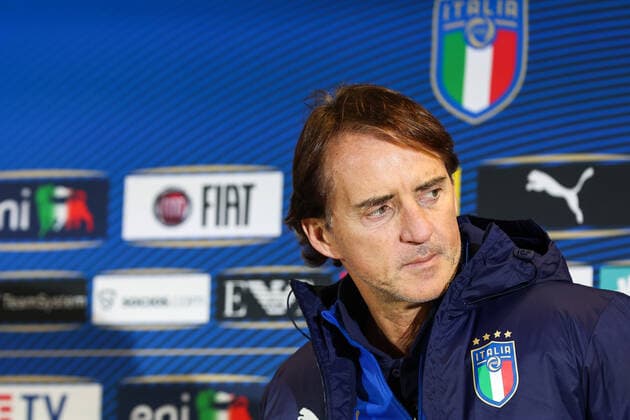 SOCCER - AUT vs ITA, test match VIENNA,AUSTRIA,19.NOV.22 - SOCCER - OEFB international test match, Austria vs Italy, preview, press conference, PK, Pressekonferenz team ITA. Image shows head coach Roberto Mancini (ITA).  GEPAxpictures xArminxRauthner