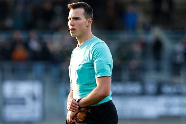 Soccer Men Season 2022 2023 Regionalliga West 17 Matchday SG Wattenscheid 09 Fortuna Düsseldorf U23 on 19 11 2022 at Lohrheidestadion in Bochum Wattenscheid Francisco Lahora Chulian referee North Rhine Westphalia Germany