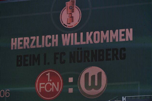 20 11 2022 Football Women Season 2022 2023 DFB Pokal Club Cup Round of 16 1 FC Nürnberg FCN Club VfL Wolfsburg Sportfoto Zink MeZi regulations prohibit any use of photographs as image sequences and or quasi video scoreboard before kickoff Welcome to the stadium