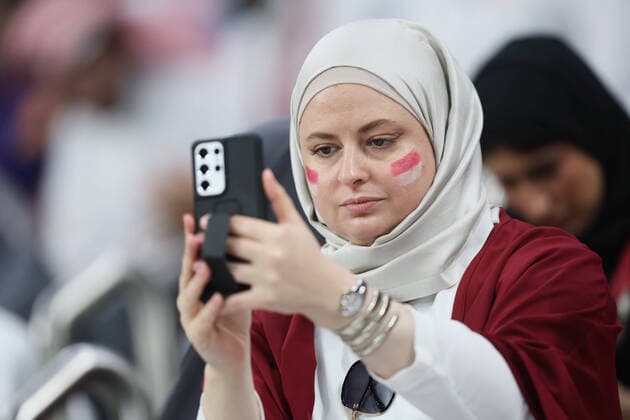 Sport Themen der Woche KW46 Sport Bilder des Tages Illustration picture shows fans during a soccer game between Qatar and Ecuador, the opening match of the 2022 FIFA World Cup, WM, Weltmeisterschaft, Fussball soccer in Al Khor, State of Qatar on Sunday 20 November 2022. The World Cup is taking place from 20 November to 18 December. BRUNOxFAHY  x52292621x