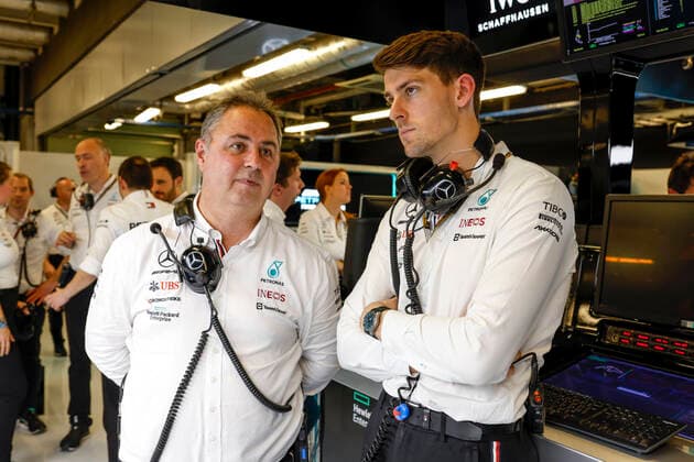 Ron Meadows GBR, Mercedes AMG Petronas F1 Team , Michael Sansoni, F1 Grand Prix of Abu Dhabi at Yas Marina Circuit on November 20, 2022 in Abu Dhabi, United Arab Emirates Photo by HOCH ZWEI Abu Dhabi United Arab Emirates