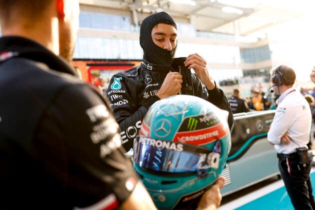 63 George Russell GBR, Mercedes AMG Petronas F1 Team , F1 Grand Prix of Abu Dhabi at Yas Marina Circuit on November 20, 2022 in Abu Dhabi, United Arab Emirates Photo by HOCH ZWEI Abu Dhabi United Arab Emirates