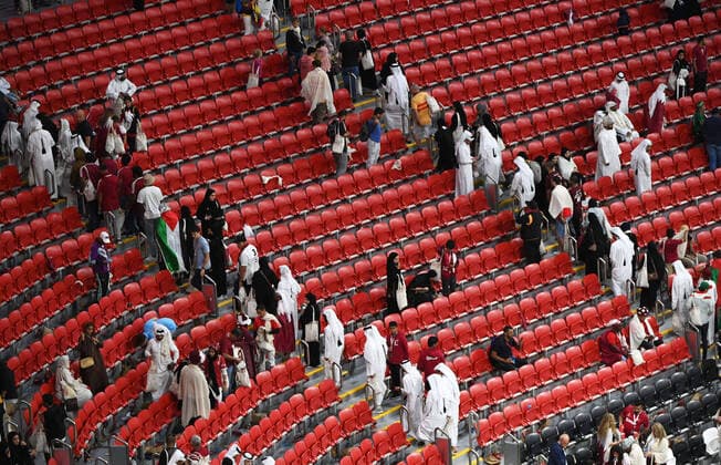 FIFA World Cup 2022, Qatar - Ecuador, fans leave stadium during match