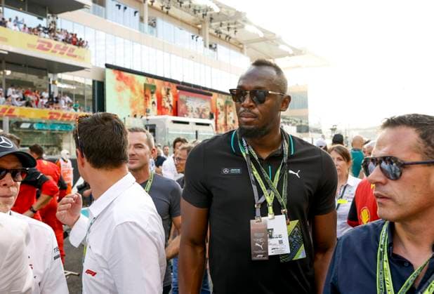 Usain Bolt (JAM), F1 Grand Prix of Abu Dhabi at Yas Marina Circuit on November 20, 2022 in Abu Dhabi, United Arab Emirates. (Photo by HOCH ZWEI) Abu Dhabi United Arab Emirates *** Usain Bolt JAM , F1 Grand Prix of Abu Dhabi at Yas Marina Circuit on November 20, 2022 in Abu Dhabi, United Arab Emirates Photo by HOCH ZWEI Abu Dhabi United Arab Emirates