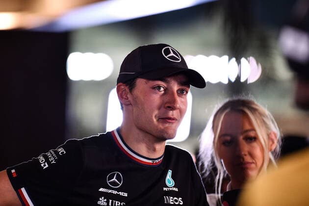 November 20, 2022, Yas Island-Abu Dhabi, Mezzolombardo, United Arab Emirates: British driver GEORGE RUSSEL ( Mercedes-AMG F1 Team) talk to the Media after the 2022 FIA Formula 1 Abu Dhabi Grand Prix at Yas Marina Circuit in Yas Island, Abu Dhabi. Verstappen wins. Yas Island-Abu Dhabi United Arab Emirates - ZUMAf150 20221120_zsp_f150_022 Copyright: xDaisyxFacinellix