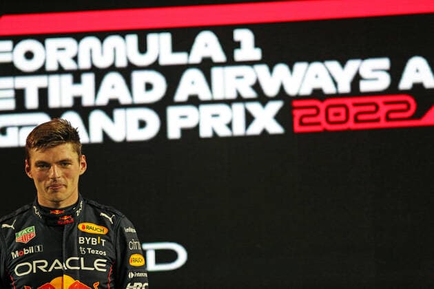 20th November 2022; Yas Marina Circuit, Yas Island, Abu Dhabi; Winner Max Verstappen (NED) Oracle Red Bull Racing RB18, after the F1 Grand Prix Race day for Abu Dhabi F1 Race  ActionPlus12451429 HeulerxAndrey