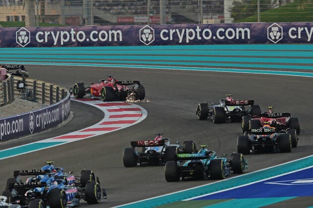 20th November 2022; Yas Marina Circuit, Yas Island, Abu Dhabi; Charles Leclerc (MON) Scuderia Ferrari F1-75, during the F1 Grand Prix Race day for Abu Dhabi F1 Race  ActionPlus12451403 HeulerxAndrey
