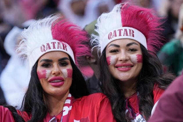(221120) -- AL KHOR, Nov. 20, 2022 -- Fans are seen inside the stadium before the Group A match between Qatar and Ecuador at the 2022 FIFA World Cup, WM, Weltmeisterschaft, Fussball at Al Bayt Stadium in Al Khor, Qatar, Nov. 20, 2022. ) (SP)QATAR-AL KHOR-2022 WORLD CUP-GROUP A-QAT VS ECU ZhengxHuansong 