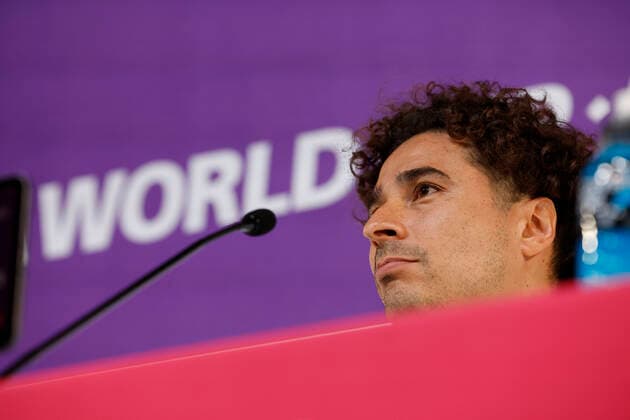 Mexico s goalkeeper Guillermo Ochoa attends a press conference, PK, Pressekonferenz at the Qatar National Convention Center in Doha, Qatar, 21 November 2022. Mexico will play Poland in their group C match of the FIFA World Cup, WM, Weltmeisterschaft, Fussball 2022 on 22 November. Mexico press conference !ACHTUNG: NUR REDAKTIONELLE NUTZUNG!  Copyright: xJoséxMendezx EVE430 20221121-ccd6fc11b09c61b6e6dbb15ac17027691f650055