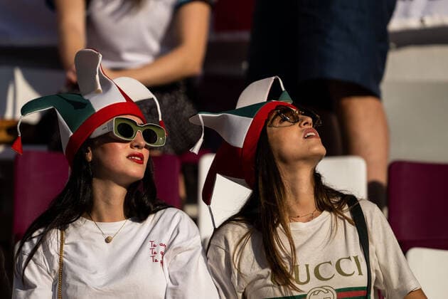 221121 Fans of Iran during the FIFA World Cup, WM, Weltmeisterschaft, Fussball 2022 football match between England and Iran on November 21, 2022 in Doha. Photo: Joel Marklund BILDBYRAN kod JM JM0380 bbeng fotboll football soccer fotball vm fotbolls-vm fotball-vm fotbolls-vm 2022 fifa world cup 2022 england iran publik fan supporter *** 221121 Fans of Iran during the FIFA World Cup 2022 football match between England and Iran on November 21, 2022 in Doha Photo Joel Marklund BILDBYRAN code JM JM0380 bbeng football football soccer fotball world cup football world cup football world cup 2022 fifa world cup 2022 england iran audience damn supporter,  Copyright: JOELxMARKLUND BB221121JM005