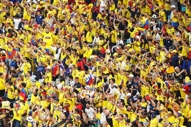 Ecuador fans, NOVEMBER 20, 2022 - Football Soccer : FIFA World Cup, WM, Weltmeisterschaft, Fussball Qatar 2022 Group stage Group A match between Qatar 0-2 Ecuador at the Al Bayt Stadium in Al Khor, Qatar. Noxthirdxpartyxsales  (204383293)