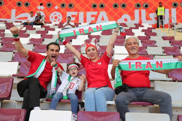(221121) -- DOHA, Nov. 21, 2022 -- Fans are seen inside the stadium before the Group B match between England and Iran at the 2022 FIFA World Cup, WM, Weltmeisterschaft, Fussball at Khalifa International Stadium in Doha, Qatar, Nov. 21, 2022. ) (SP)QATAR-DOHA-2022 WORLD CUP-GROUP B-ENG VS IRN WangxDongzhen 