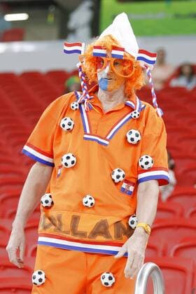 DOHA, 21-11-2022 Al Thumama Stadium World Cup 2022 in Qatar game between Senegal and Netherlands. Fans in orange Senegal - Netherlands  x19306940x Copyright: