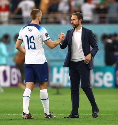 Mandatory Credit: Photo by Kieran McManus Shutterstock (13626356eb) England coach Gareth Southgate with Eric Dier at the final whistle England v Iran, FIFA World Cup, WM, Weltmeisterschaft, Fussball 2022, Group B, Football, Khalifa International Stadium, Ar-Rayyan, Qatar - 21 Nov 2022 Editorial Use Only England v Iran, FIFA World Cup 2022, Group B, Football, Khalifa International Stadium, Ar-Rayyan, Qatar - 21 Nov 2022 Editorial Use Only Copyright: xKieranxMcManus Shutterstockx 13626356eb