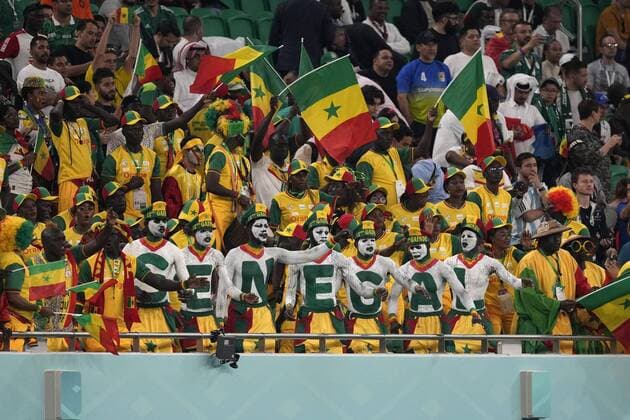 Sport Bilder des Tages DOHA, 21-11-2022 Al Thumama Stadium World Cup 2022 in Qatar game between Senegal and Netherlands, fans of Senegal Senegal - Netherlands  x19307194x Copyright: