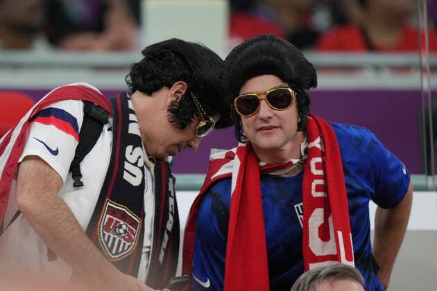 QAT: England-Iran. Qatar 2022 World Cup. USA fans during the Qatar 2022 World Cup match, group B, date 1, between England and Iran played at Khalifa International Stadium on Nov 21, 2022 in Doha, Qatar. kpng Copyright: xBaguxBlancox xPRESSINPHOTOx WC_221121_408
