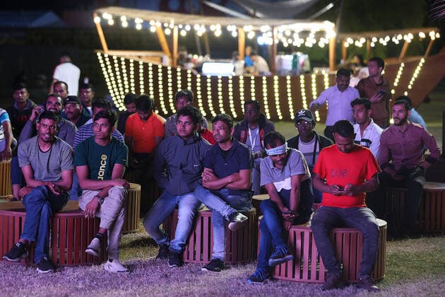 Sport Bilder des Tages Football fans in Doha Football fans in the city center on the first day of the FIFA World Cup, WM, Weltmeisterschaft, Fussball in Doha, Qatar on November 21, 2022. GoranxStanzl PIXSELL