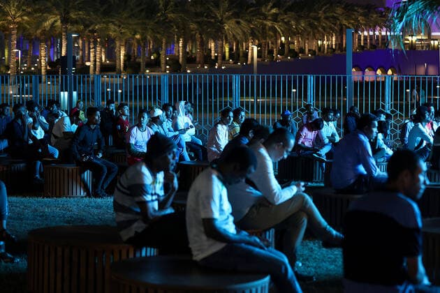 Football fans in Doha Football fans in the city center on the first day of the FIFA World Cup, WM, Weltmeisterschaft, Fussball in Doha, Qatar on November 21, 2022. GoranxStanzl PIXSELL