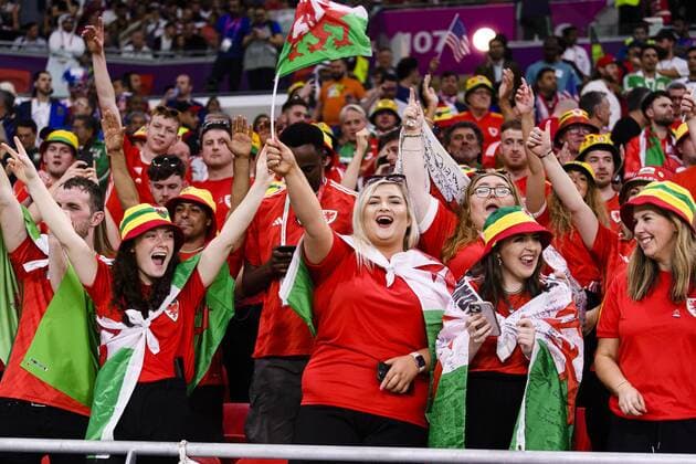 RECORD DATE NOT STATED FIFA World Cup, WM, Weltmeisterschaft, Fussball Qatar 2022 United States vs Wales Fans o Aficion during the game United States (USA) vs Wales, Corresponding to Group B of the FIFA World Cup Qatar 2022, at Ahmad bin Ali Stadium, Al Rayyan, November 21, 2022. <br><br> Fans o Aficion durante el partido Estados Unidos (EUA) vs Gales, correspondiente al Grupo B de la Copa Mundial de la FIFA Qatar 2022, en el Estadio Ahmad bin Ali, Al Rayyan, 21 de noviembre de 2022. AL RAYYAN DOHA QATAR  Copyright: xMarcioxMachadox 20221121135058_FWC_Q22_GB_USA_WAL_FANS270