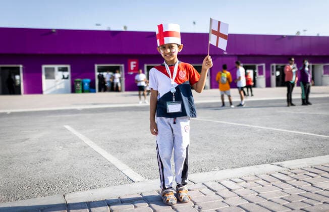 Doha, Qatar. 21st Nov, 2022. Englischer Fan England - Iran World Cup 2022 in Qatar 21.11.2022 Credit: Moritz Müller *** Doha, Qatar 21st Nov, 2022 English fan England Iran World Cup 2022 in Qatar 21 11 2022 Credit Moritz Müller