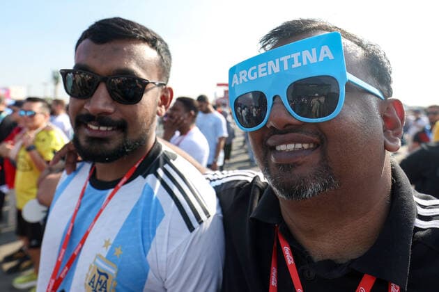 FIFA World Cup, WM, Weltmeisterschaft, Fussball Qatar 2022 - FIFA Fan Festival Supproters watch match between Argentina and Saudi Arabia on the big screen TV at the FIFA Fan festival in Al Bidda on November 22, 2022., in Doha, Qatar. IgorxKralj PIXSELL