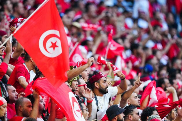 Mandatory Credit: Photo by Javier Garcia Shutterstock (13626437x) Tunisian fans create a great atmosphere Denmark v Tunisia, FIFA World Cup, WM, Weltmeisterschaft, Fussball 2022, Group D, Football, Education City Stadium, Doha, Qatar - 22 Nov 2022 Editorial Use Only Denmark v Tunisia, FIFA World Cup 2022, Group D, Football, Education City Stadium, Doha, Qatar - 22 Nov 2022 Editorial Use Only  Copyright: xJavierxGarcia Shutterstockx 13626437x