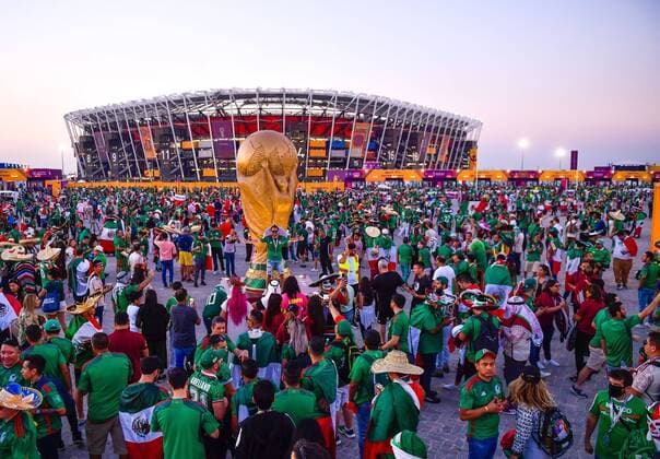 RECORD DATE NOT STATED FIFA World Cup, WM, Weltmeisterschaft, Fussball Qatar 2022 Mexico vs Poland Fans o Aficion during the game Mexico vs Poland, Corresponding to Group C of the FIFA World Cup Qatar 2022, at 974 Stadium, Ras Abu Aboud, November 22, 2022. <br><br> Fans o Aficion durante el partido Mexico vs Polonia, correspondiente al Grupo C de la Copa Mundial de la FIFA Qatar 2022, en el Estadio 974, Ras Abu Aboud, 22 de noviembre de 2022. RAS ABU ABOUD DOHA QATAR Copyright: xAdrianxMaciasx 20221122_6303