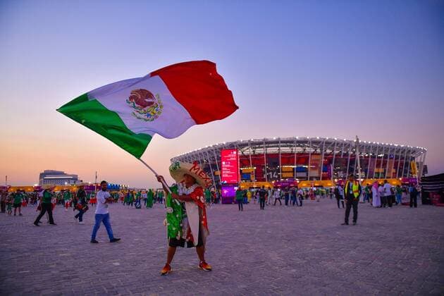 RECORD DATE NOT STATED FIFA World Cup, WM, Weltmeisterschaft, Fussball Qatar 2022 Mexico vs Poland Fans o Aficion during the game Mexico vs Poland, Corresponding to Group C of the FIFA World Cup Qatar 2022, at 974 Stadium, Ras Abu Aboud, November 22, 2022. <br><br> Fans o Aficion durante el partido Mexico vs Polonia, correspondiente al Grupo C de la Copa Mundial de la FIFA Qatar 2022, en el Estadio 974, Ras Abu Aboud, 22 de noviembre de 2022. RAS ABU ABOUD DOHA QATAR Copyright: xAdrianxMaciasx 20221122_6310