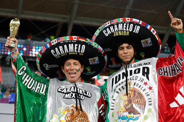 Mexican fans react during a FIFA World Cup, WM, Weltmeisterschaft, Fussball soccer match of the group phase between Mexico and Poland at 974 stadium in Doha, Qatar, 22 November 2022. QATAR 2022: Mexico vs. Polonia !ACHTUNG: NUR REDAKTIONELLE NUTZUNG!  Copyright: xEstebanxBibax GR2336 20221122-be041dee117783209acf74c6fdd114965b273a21