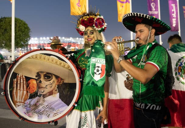 Mexico vs Poland DOHA, CA - 22.11.2022: MEXICO VS POLAND - Party Mexico vs Poland, match corresponding to group C, valid for the first group stage of the 2022 FIFA World Cup, WM, Weltmeisterschaft, Fussball held at stadium 974. (Photo: Juan Antonio Sánchez Fotoarena) x2297231x  JuanxAntonioxSánchez