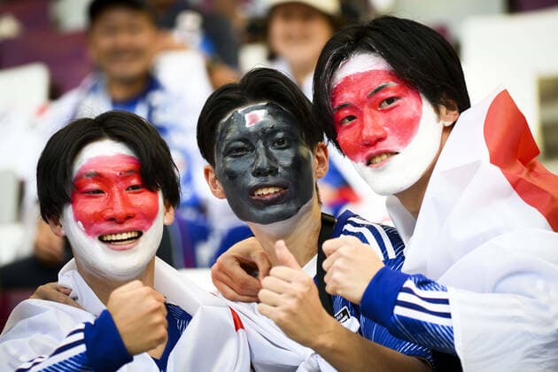 supporters du Japon venus deguise FOOTBALL : Allemagne vs Japon - Groupe E - coupe du Monde Qatar 2022 - 23 11 2022 JBAutissier Panoramic 