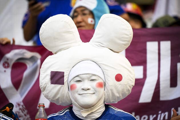 supporters du Japon venus deguise FOOTBALL : Allemagne vs Japon - Groupe E - coupe du Monde Qatar 2022 - 23 11 2022 JBAutissier Panoramic 