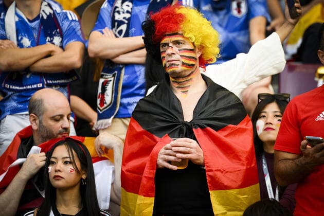 supporters du Japon venus deguise FOOTBALL : Allemagne vs Japon - Groupe E - coupe du Monde Qatar 2022 - 23 11 2022 JBAutissier Panoramic 