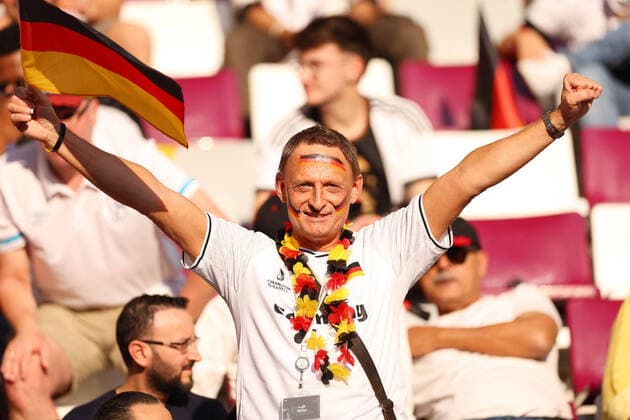 Germany fans (GER), NOVEMBER 23, 2022 - Football Soccer : FIFA World Cup, WM, Weltmeisterschaft, Fussball Qatar 2022 Group E match between Germany - Japan at Khalifa International Stadium in Al Rayyan, Qatar.  (204548241)
