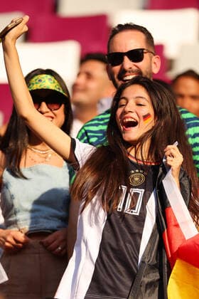 Germany fans (GER), NOVEMBER 23, 2022 - Football Soccer : FIFA World Cup, WM, Weltmeisterschaft, Fussball Qatar 2022 Group E match between Germany - Japan at Khalifa International Stadium in Al Rayyan, Qatar.  (204548242)