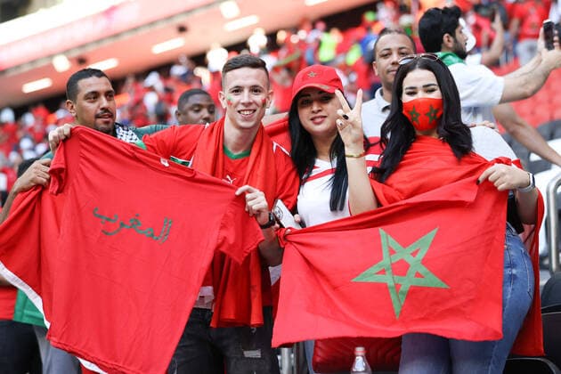 AL KHOR 23.11.2022 MISTRZOSTWA SWIATA 2022 MECZ : MAROKO - CHORWACJA --- FIFA World Cup, WM, Weltmeisterschaft, Fussball QATAR 2022 MATCH : MOROCCO - CROATIA NZ kibice fans FOT. Grzegorz Wajda 400mm.pl NEWSPIX.PL --- Newspix.pl  BY8I2700
