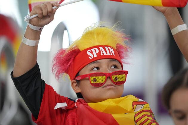 QAT: Spain-Costa Rica. Qatar 2022 World Cup. Spain fan during the Qatar 2022 World Cup match, group E, date 1, between Spain and Costa Rica played at Al Thumama Stadium on Nov 23, 2022 in Doha, Qatar. kpng Copyright: xBaguxblancox xPRESSINPHOTOx WC_221123_004