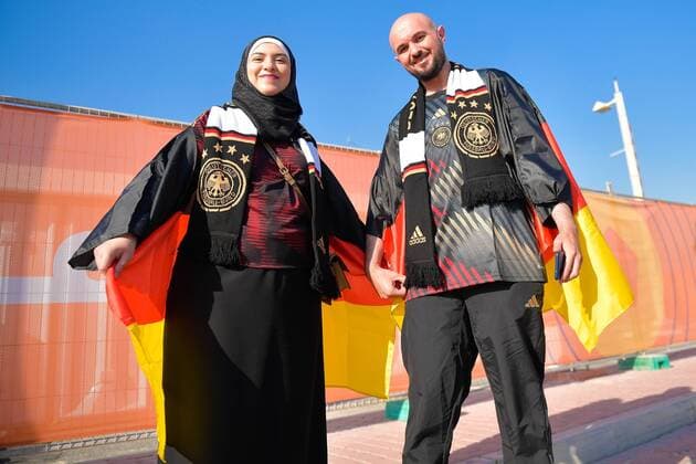RECORD DATE NOT STATED FIFA World Cup, WM, Weltmeisterschaft, Fussball Qatar 2022 Germany vs Japan Fans o Aficion during the game Germany vs Japan, Corresponding to Group E of the FIFA World Cup Qatar 2022, at Khalifa International Stadium, Al Rayyan, Doha, November 23, 2022. <br><br> Fans o Aficion durante el partido Alemania vs Japon, correspondiente al Grupo E de la Copa Mundial de la FIFA Qatar 2022, en el Estadio Internacional Khalifa, Al Rayyan, Doha, 23 de noviembre de 2022. AL RAYYAN DOHA QATAR  Copyright: xAdrianxMaciasx 20221123_7345