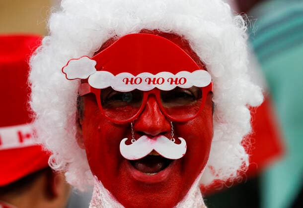 Belgium v Canada 2022 FIFA World Cup, WM, Weltmeisterschaft, Fussball A Canada fan before the 2022 FIFA World Cup Group F match at Ahmad Bin Ali Stadium, Al-Rayyan Content Not Available For UK Newspapers Copyright: xPaulxChestertonx FIL-17640-0013 UK Newspapers OUT