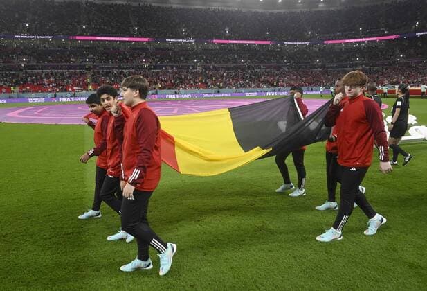 DOHA, QATAR - NOVEMBER 23 : Team Belgium during the FIFA World Cup, WM, Weltmeisterschaft, Fussball Qatar 2022 Groupe F match between Belgium and Canada at the Ahmad Bin Ali Stadium on November 23, 2022 in Doha, Qatar, 23 11 2022 ( Belgium v Canada - FIFA World Cup Qatar 2022 PhotoNews Panoramic 