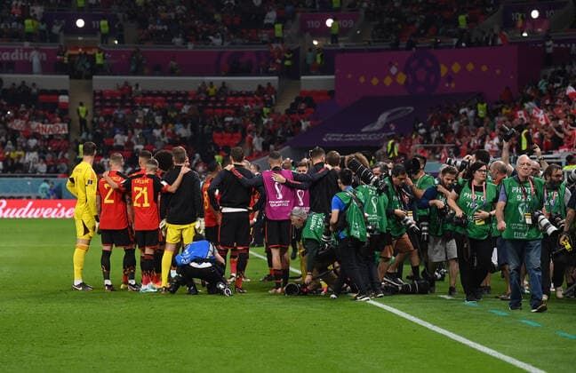 Football, Men, 2022 23 season, World Cup in Qatar, Group F 1 matchday , Belgium Canada at Ahmed bin Ali Stadium in Ar Rayyan, Belgium before the match, 23 11 2022, Copyright: xMatthiasxKochx