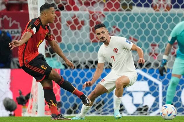 AR-RAYYAN, 23-11-2022 Ahmad Bin Ali Stadium, World Cup 2022 in Qatar game between Belgium and Canada, Belgium player Youri Tielemans during the match Belgium - Canada  x19314232x Copyright: