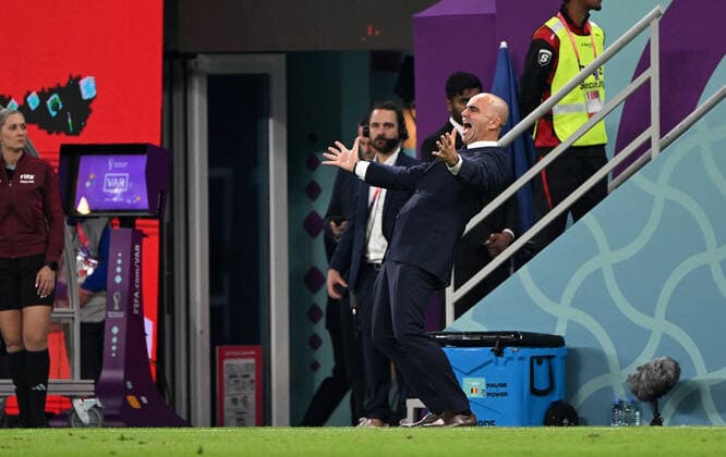 Football, Men, 2022 23 season, World Cup in Qatar, Group F 1 matchday , Belgium Canada at Ahmed bin Ali Stadium in Ar Rayyan, coach Roberto Martinez Belgium , 23 11 2022, Copyright: xMatthiasxKochx