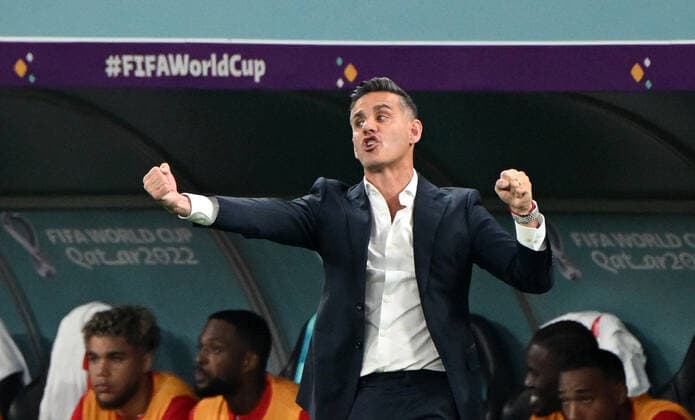 Football, Men, 2022 23 season, World Cup in Qatar, Group F 1 matchday , Belgium Canada at Ahmed bin Ali Stadium in Ar Rayyan, coach John Herdman Canada , 23 11 2022, Copyright: xMatthiasxKochx