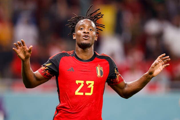 belgium vs canada AL-RAYYAN, AR - 23.11.2022: BELGIUM VS CANADA - bBATSHUAYI Michy of Belgium celebrates after scoring a goal during the match between Belgium and Canada, valid for the first round of the group stage of the World Cup, held at the Ahmed bin Ali Stadium in Al-Rayyan, Qatar. (Photo: Marcelo Machado de Melo Fotoarena) x2297884x  MarceloxMachadoxdexMelo