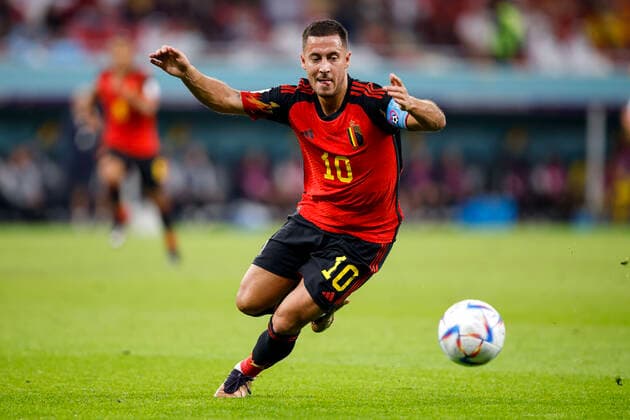 belgium vs canada AL-RAYYAN, AR - 23.11.2022: BELGIUM VS CANADA - HAZARD Eden of Belgium during a match between Belgium and Canada, valid for the first round of the group stage of the World Cup, held at Ahmed bin Ali Stadium in Al-Rayyan, Qatar. (Photo: Marcelo Machado de Melo Fotoarena) x2297946x  MarceloxMachadoxdexMelo