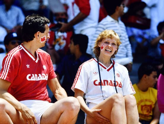 06.06.86 Ungarn - Kanada Mexiko, Irapuato, 06.06.1986, Fussball, FIFA WM 1986 in Mexiko, Ungarn - Kanada (2:0): Kanadische Fans. *** 06 06 86 Hungary Canada Mexico, Irapuato, 06 06 1986, football, FIFA World Cup 1986 in Mexico, Hungary Canada 2 0 Canadian fans