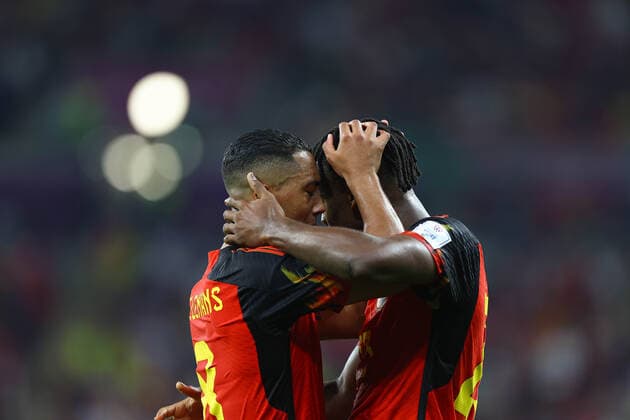 Sport Bilder des Tages DOHA, QATAR - NOVEMBER 23: Michy Batshuayi during the FIFA World Cup, WM, Weltmeisterschaft, Fussball Qatar 2022 Group F match between Belgium and Canada at Ahmad Bin Ali Stadium on November 23, 2022 in Doha, Qatar. WCS 